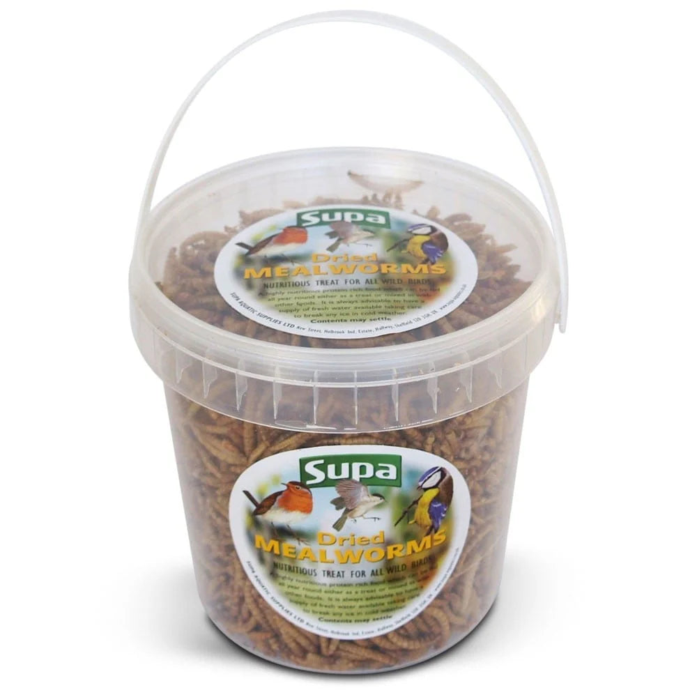 HAND SELECTED Premium Dried Mealworm Buckets (1L Bucket