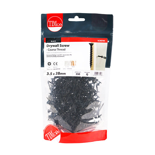 Coarse Drywall Screw PH2 - BLK - 3.5 x 38 | TIMbag of 350