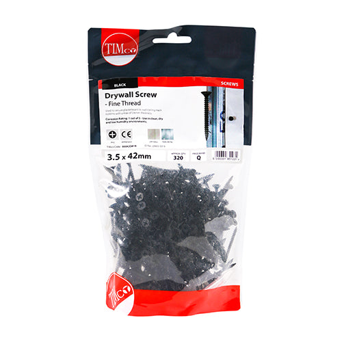 Drywall Screw PH2 - BLK - 3.5 x 42 | TIMbag of 320