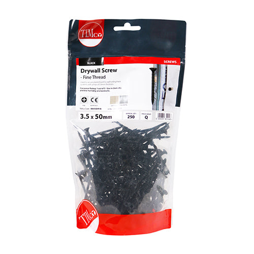 Drywall Screw PH2 - BLK - 3.5 x 50 | TIMbag of 250
