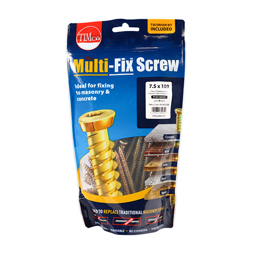 Multi-Fix Concrete Screw - ZYP - 7.5 x 50 | TIMpac of 8