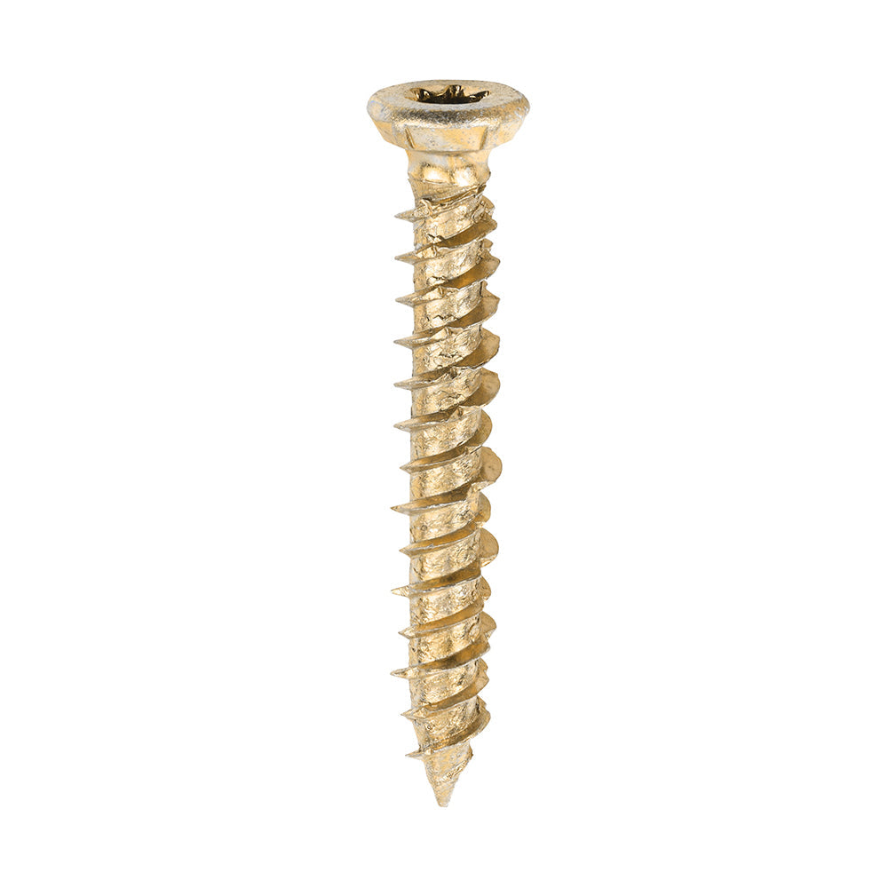 Timco Concrete Screws - TX - Flat Countersunk - Yellow - Box