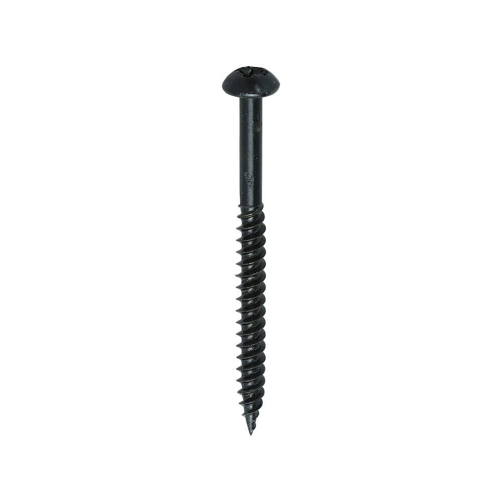 Blackjax Screw PZ2 RND Black - 8 x 2 | Box of 200