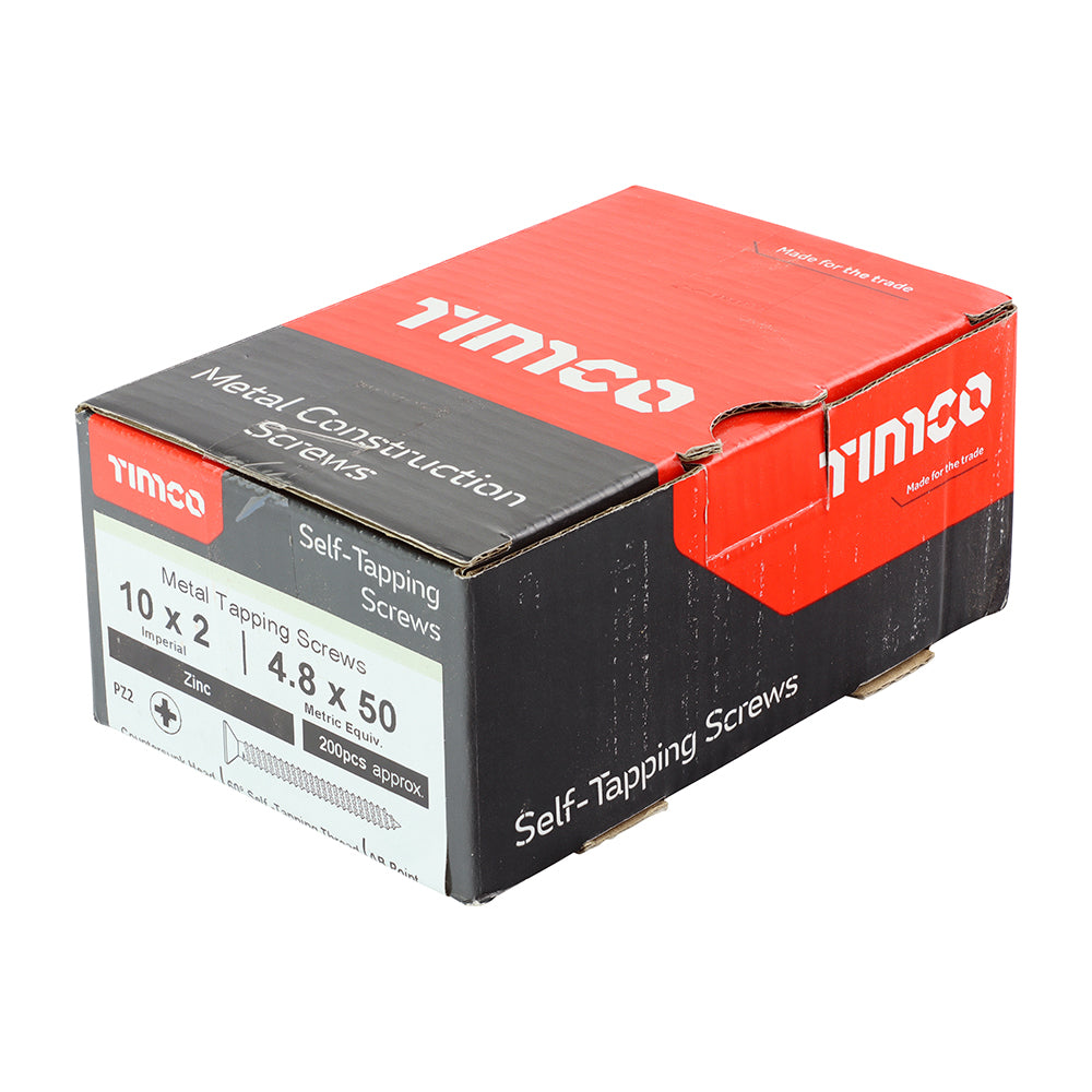 S/Tapping Screw PZ2 CSK Zinc - 10 x 2 | Box of 200