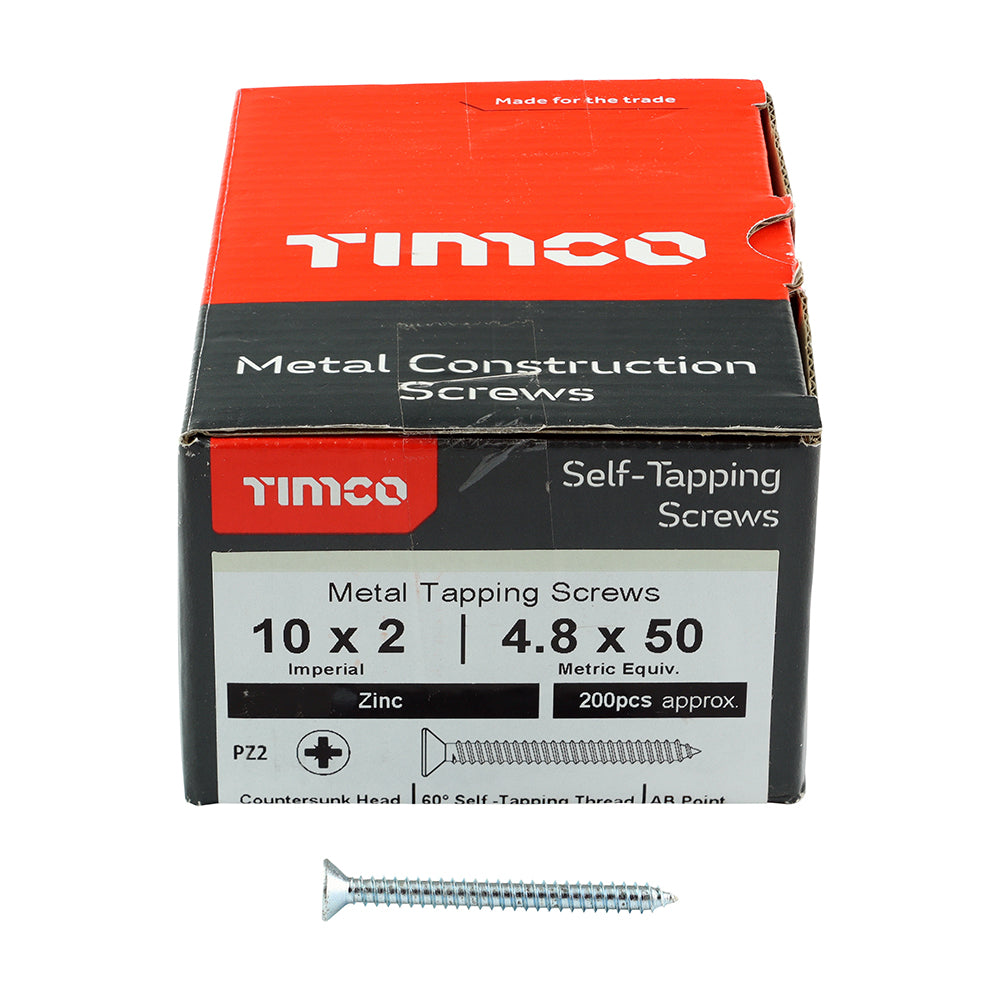 S/Tapping Screw PZ2 CSK Zinc - 10 x 2 | Box of 200