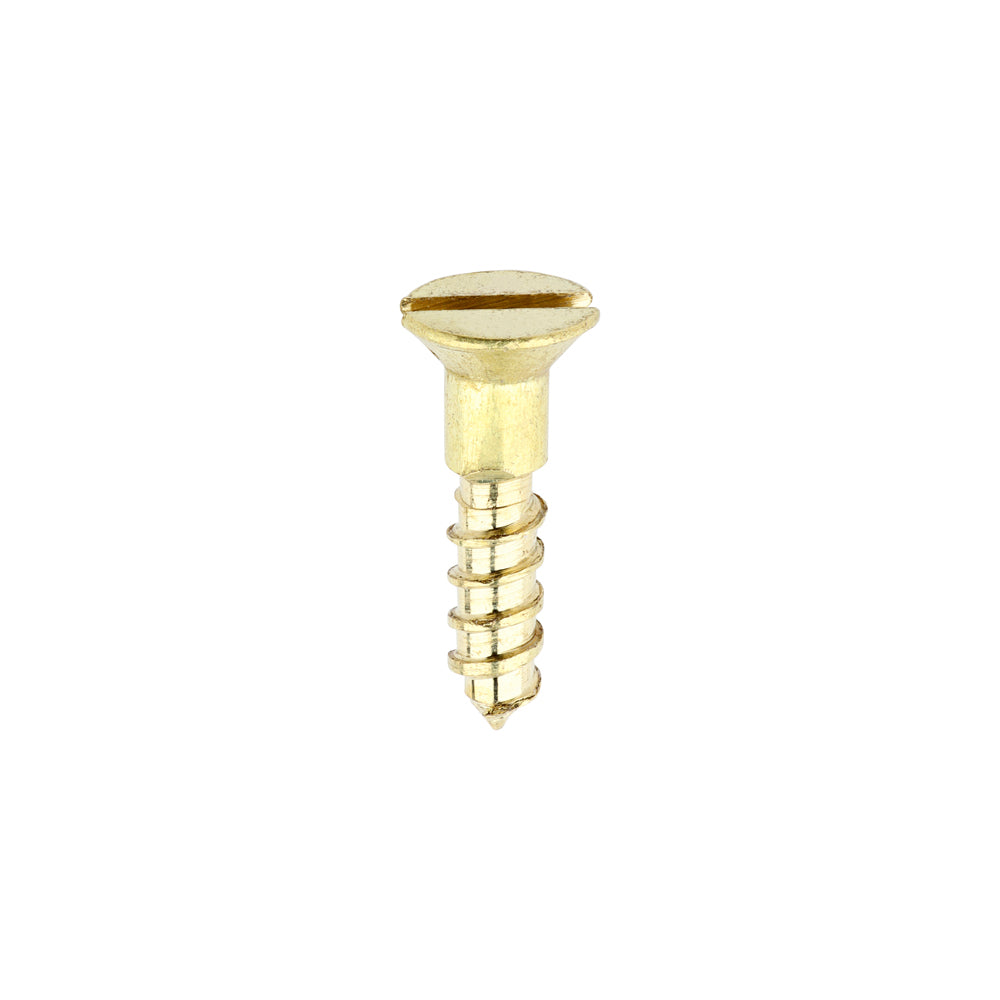 Brass Timber Screw SLOT CSK - 2 x 3/8 | Box of 200