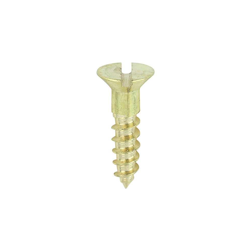 Brass Timber Screw SLOT CSK - 4 x 1/2 | Box of 200