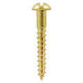 Brass Timber Screw SLOT RND - 4 x 1/2 | Box of 200