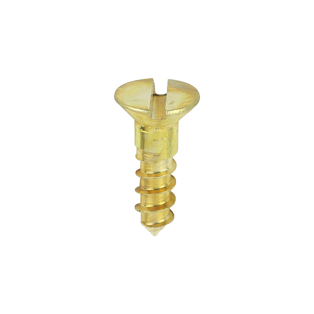 Brass Timber Screw SLOT CSK - 6 x 1/2 | Box of 200