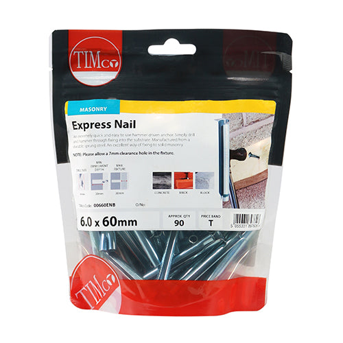 Express Nail - BZP - 6.0 x 60 | TIMpac of 8