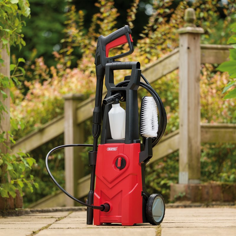 Draper Pressure Washer, 1600W, 135 Bar - Red