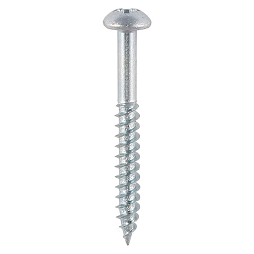 Twin Woodscrew PZ2 RND Zinc - 8 x 1/2 | Box of 200