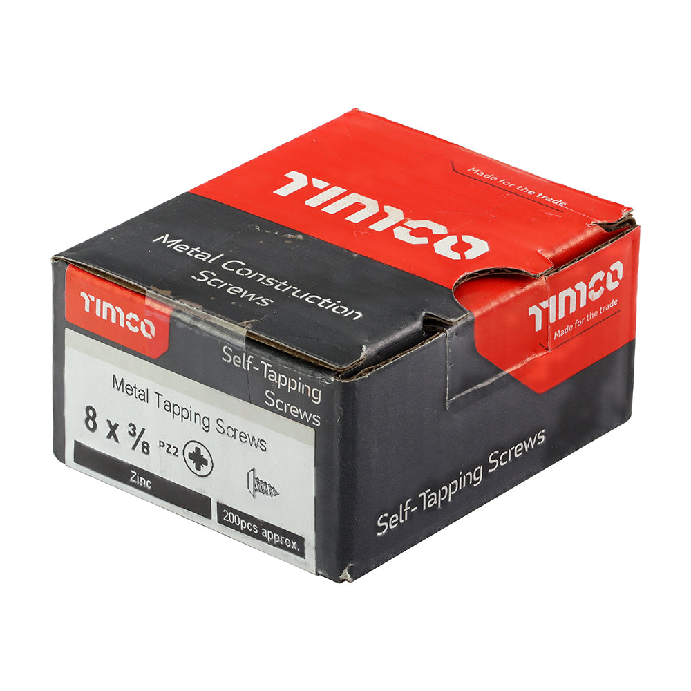 S/Tapping Screw PZ2 FLG Zinc - 8 x 3/8 | Box of 200