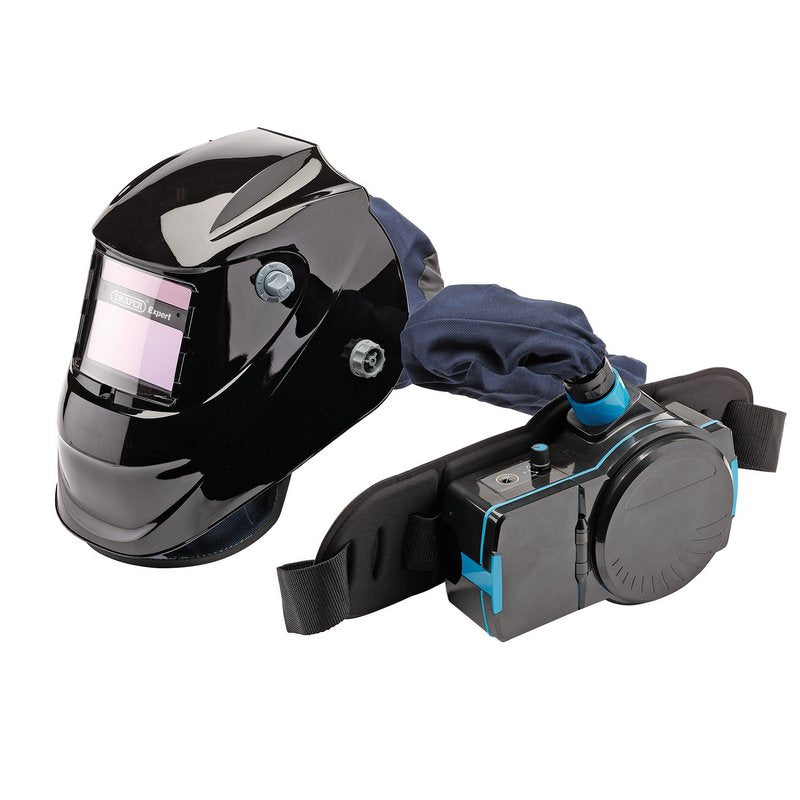 Draper Expert Air-Fed PAPR Auto-Darkening Welding Helmet, Black Draper Tools