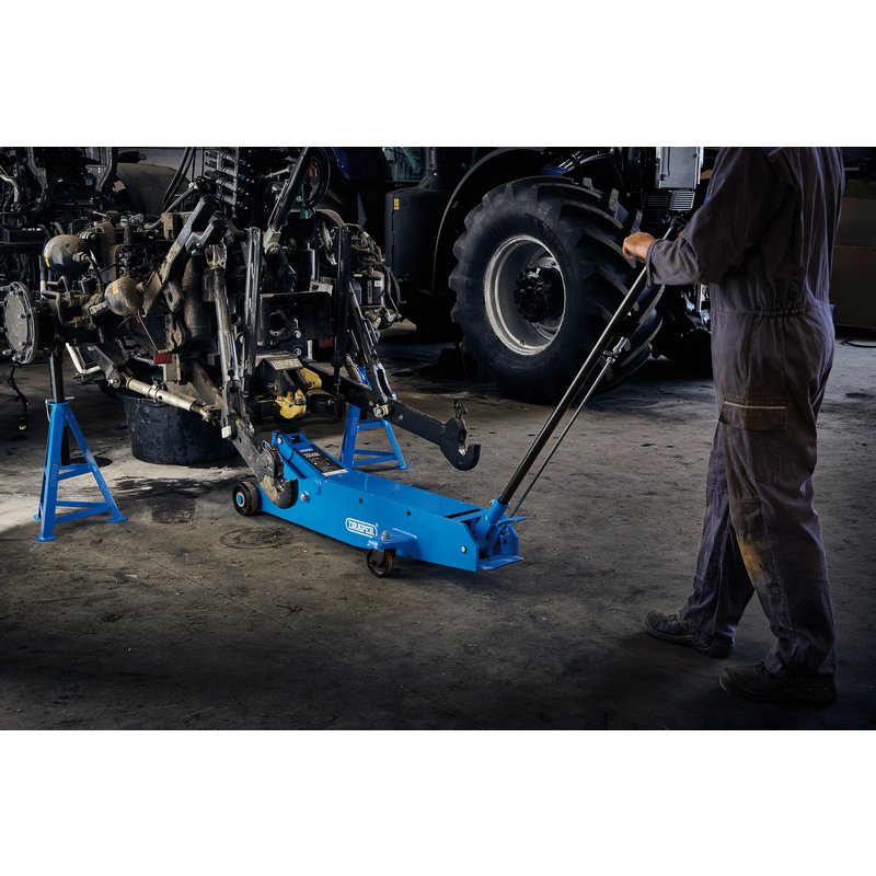 Draper Long Chassis Trolley Jack, 10 Tonne