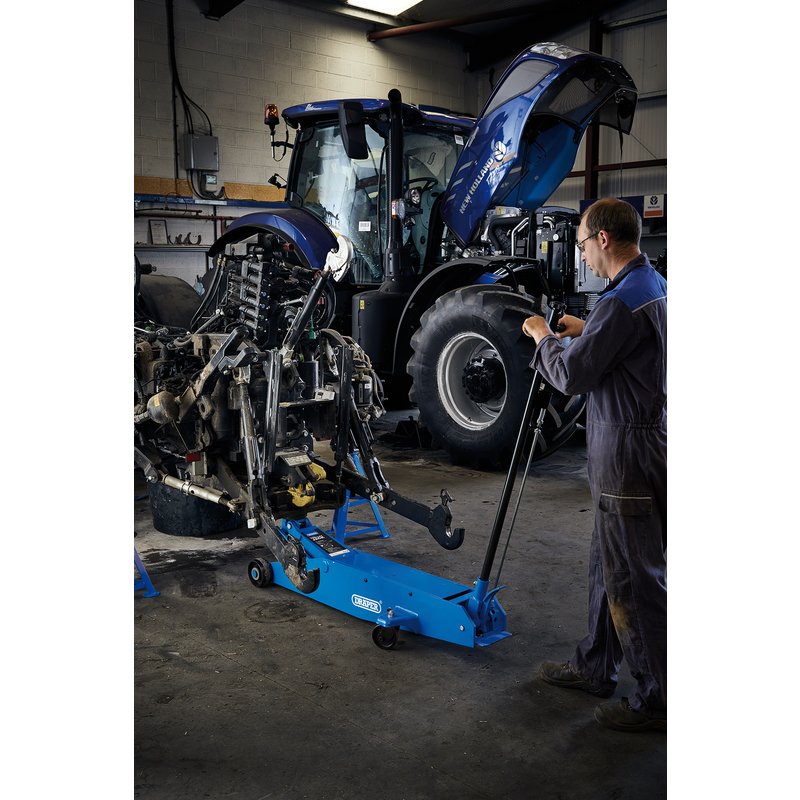 Draper Long Chassis Trolley Jack, 10 Tonne