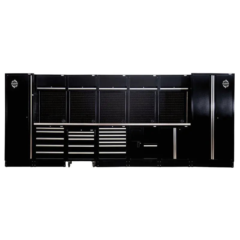 BUNKER® Modular Storage Combo With Sink and Stainless Steel Worktop (25 PIECE) Draper Tools