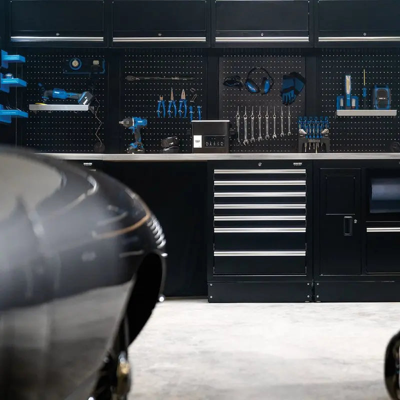 BUNKER® Modular Storage Combo With Sink and Stainless Steel Worktop (25 PIECE) Draper Tools