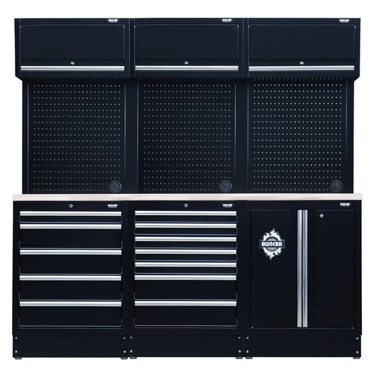 BUNKER® Modular Storage Combo with Stainless Steel Worktop (14 PIECE)