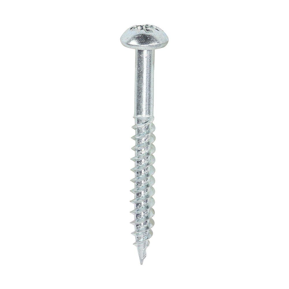 Twin Woodscrew PZ2 RND Zinc - 6 x 1 1/4 | Box of 200