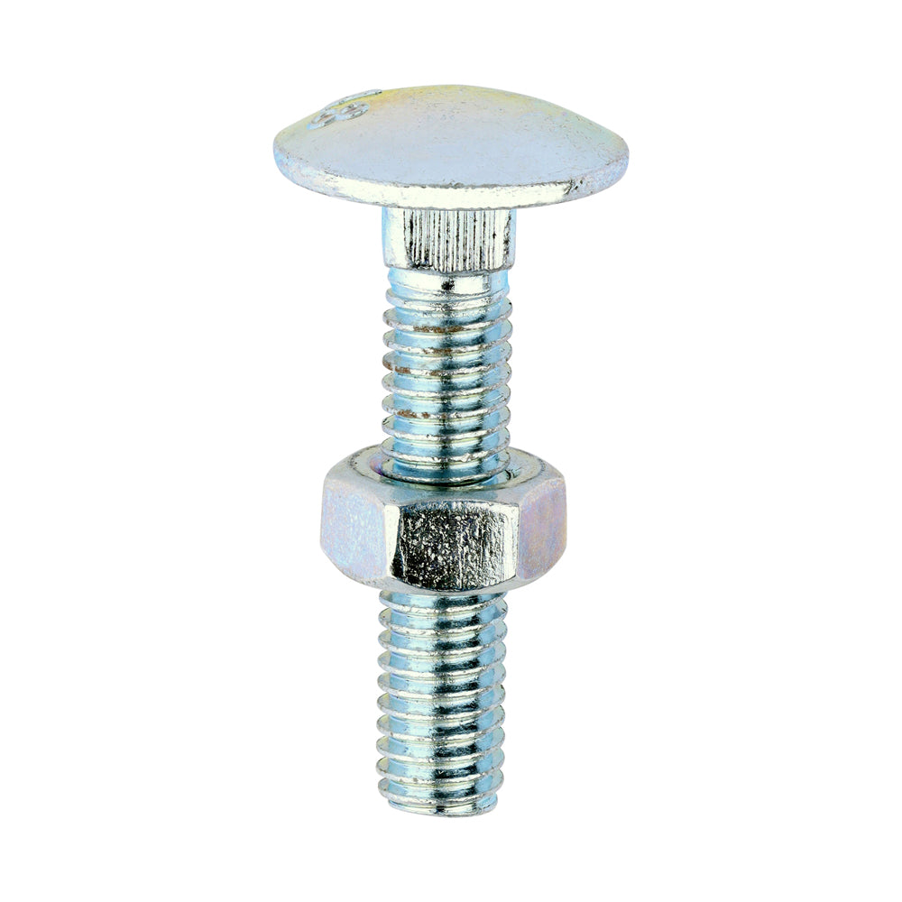 Carriage Bolt & Hex Nut - BZP - Box