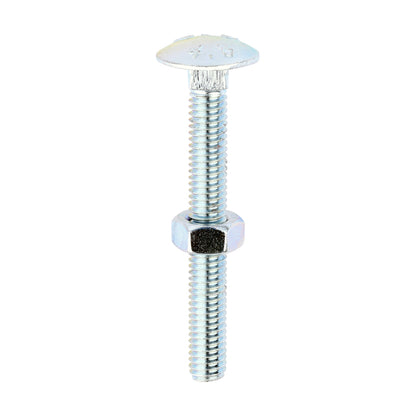 Carriage Bolt & Hex Nut - BZP - Box