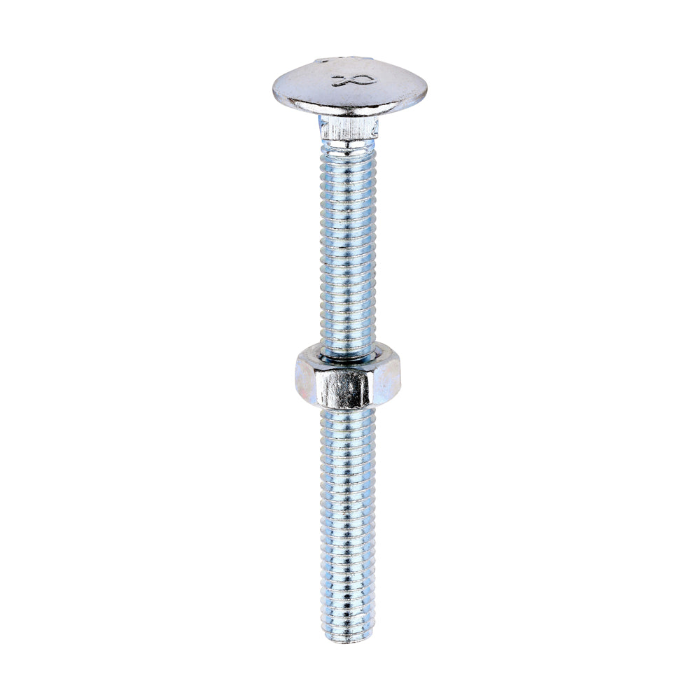 Carriage Bolt & Hex Nut - BZP - Box