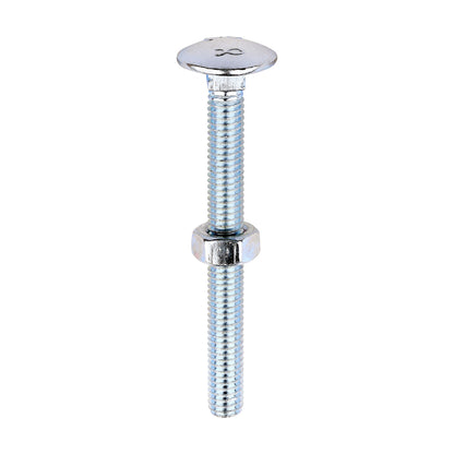 Carriage Bolt & Hex Nut - BZP - Box