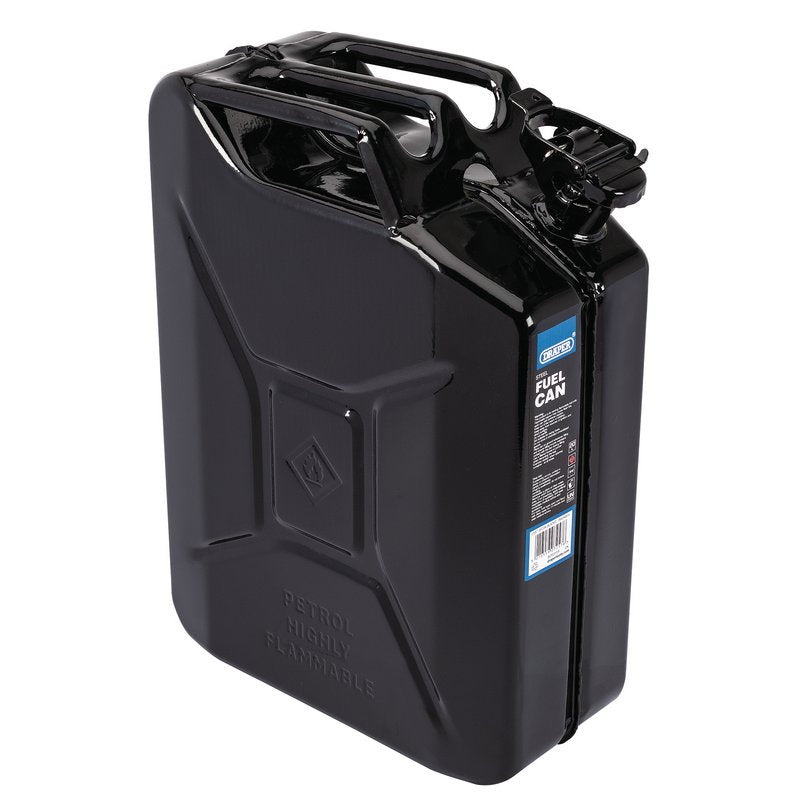 Draper Steel Fuel Can 20L Black