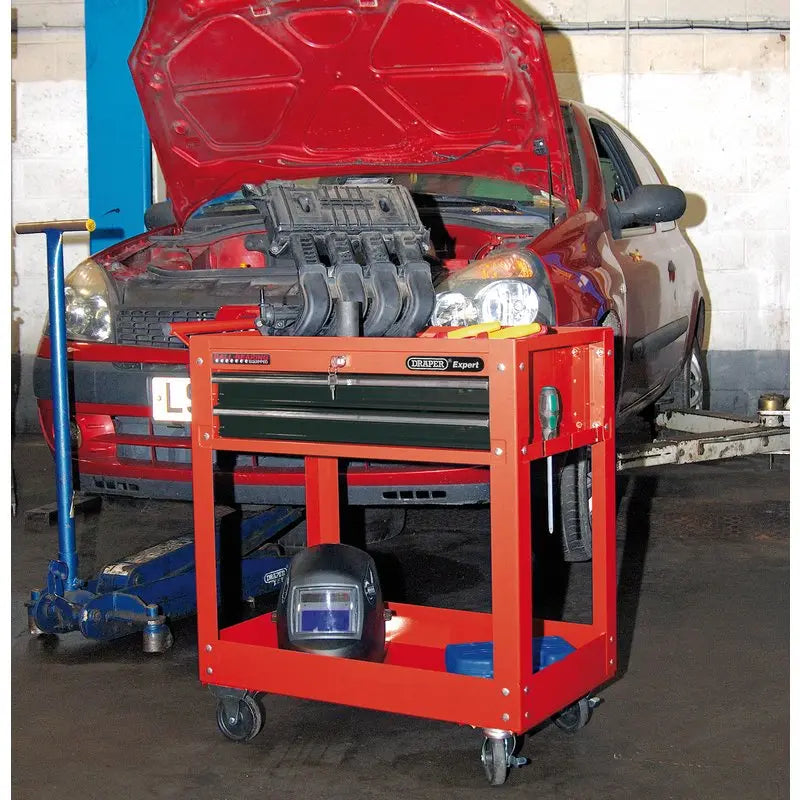 Draper Expert 2 Tier Tool Trolley with 2 Drawers Draper Tools