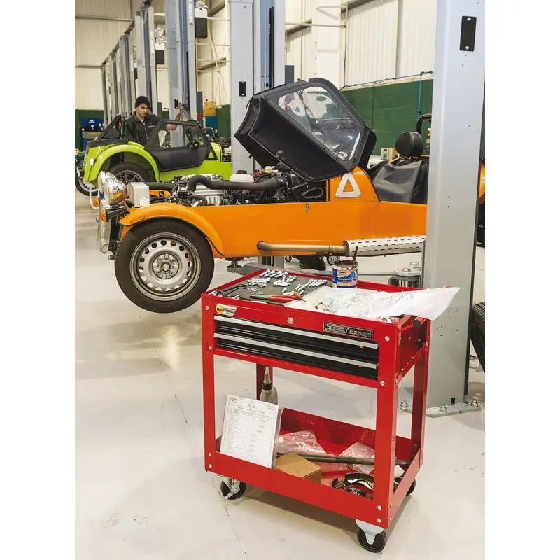 Draper Expert 2 Tier Tool Trolley with 2 Drawers Draper Tools