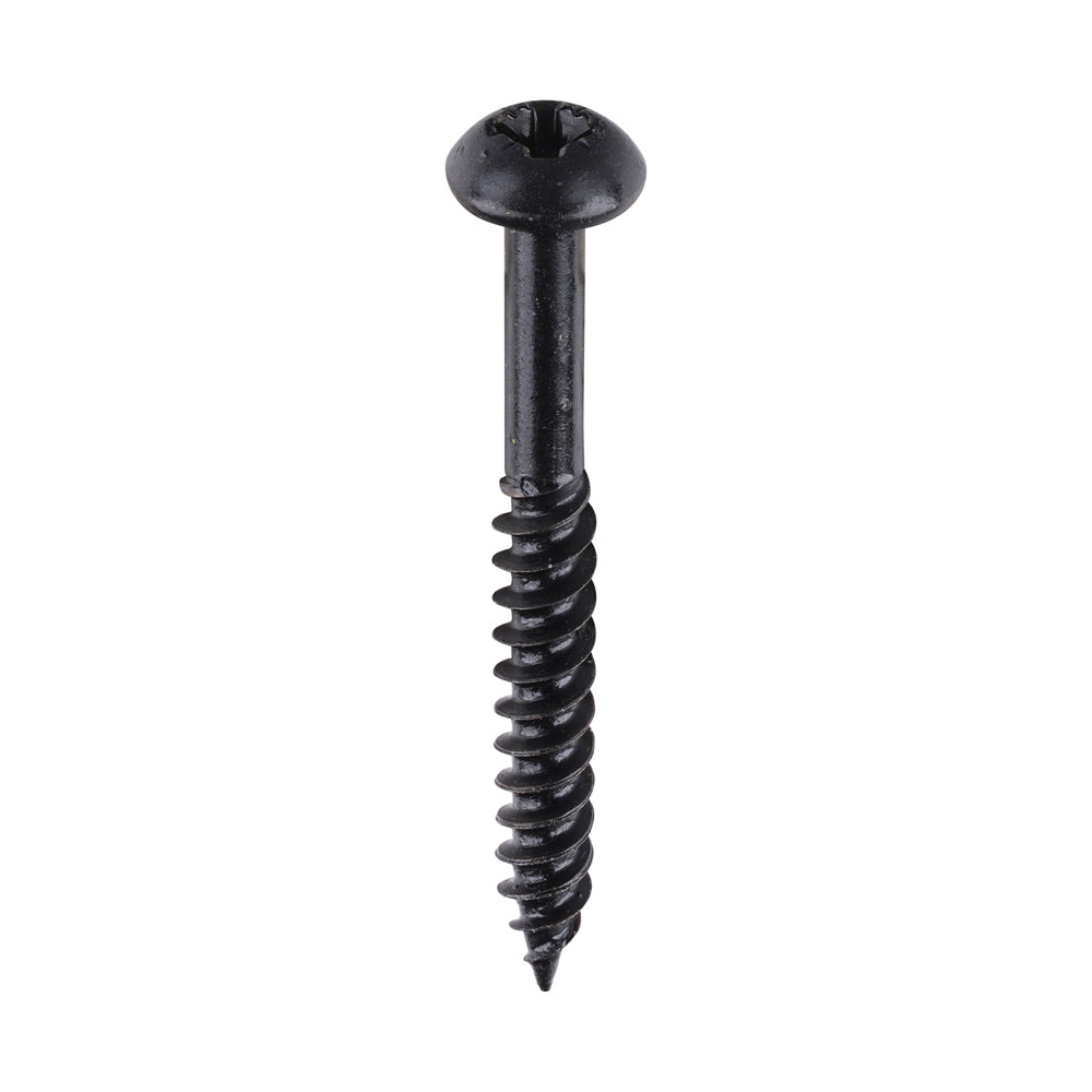 Blackjax Screw PZ2 RND Black - 8 x 1 1/2 | Box of 200