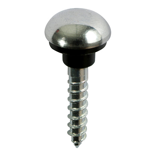 Mirror Screw Dome - Chrome - 8 x 1 1/2 | TIMpac of 8