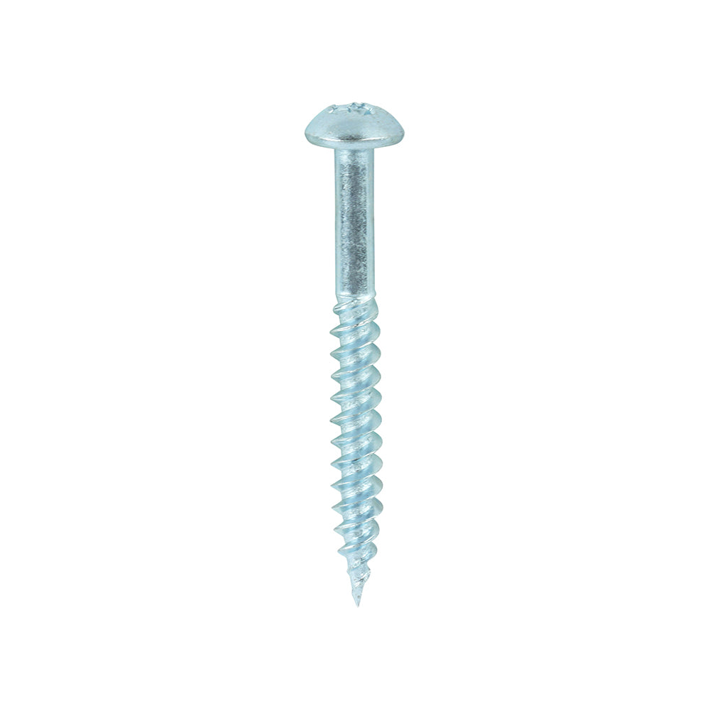 Twin Woodscrew PZ2 RND Zinc - 8 x 1 1/2 | Box of 200