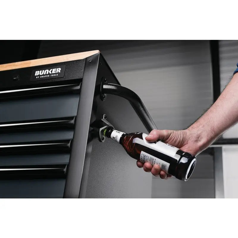 BUNKER® Workbench Roller Tool Cabinet, 15 Drawer, 72", Grey Draper Tools