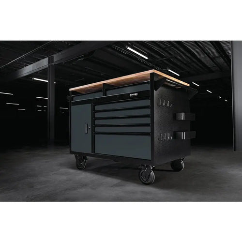BUNKER® Multi-functional Workbench Roller Tool Cabiner 14 Drawer, 48", Grey Draper Tools