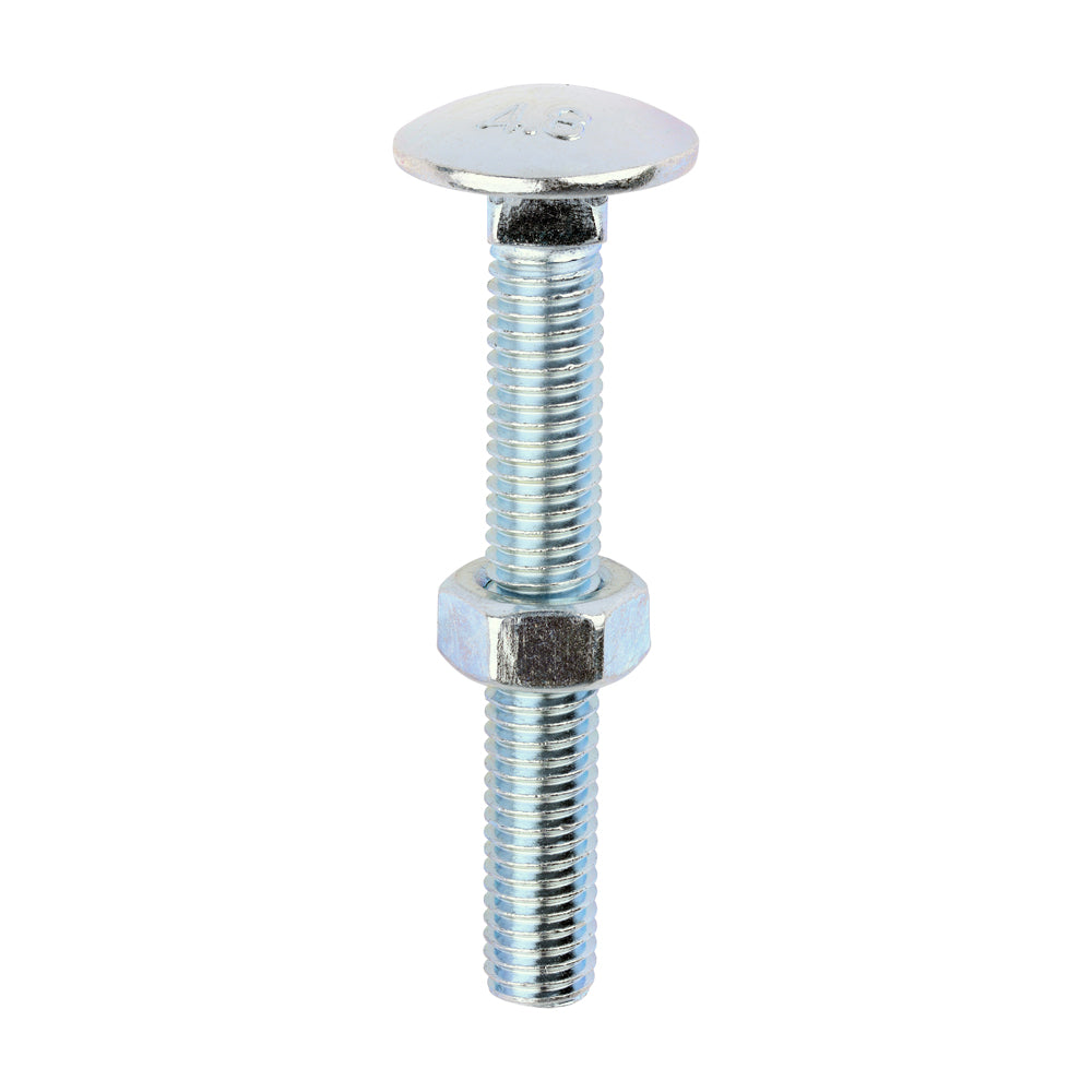 Carriage Bolt & Hex Nut - BZP - Box