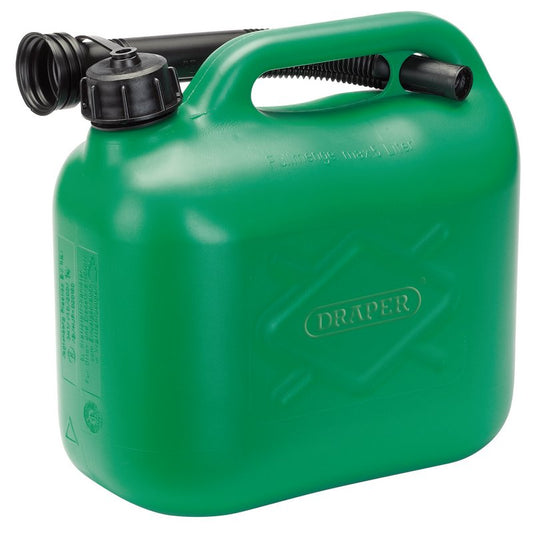 Draper Plastic Fuel Can 5L Green