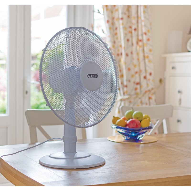 Draper 400mm/16" Desk Fan 230V 45W