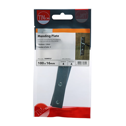 Mending Plate - BZP - 100 x 16 | TIMpac of 4