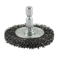 Timco Drill Wheel Brush - Crimped Steel Wire | 100mm Timco