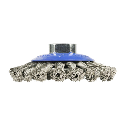 Timco Angle Grinder Bevel Brush - Twisted Knot Stainless Steel - Diameter mm 100 - Wire Thickness mm 0.5