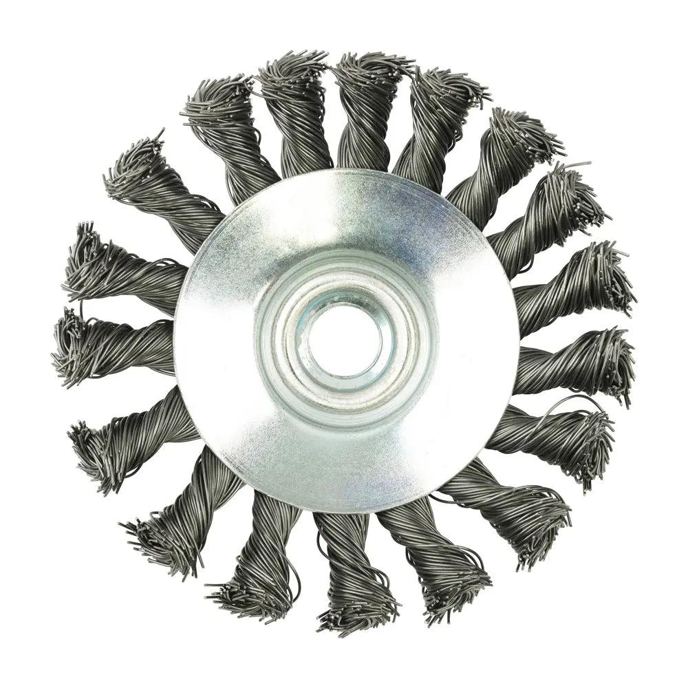 Timco Angle Grinder Bevel Brush - Twisted Knot Steel Wire Timco