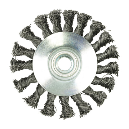 Timco Angle Grinder Bevel Brush - Twisted Knot Steel Wire - Diameter mm 100 - Wire Thickness mm 0.5