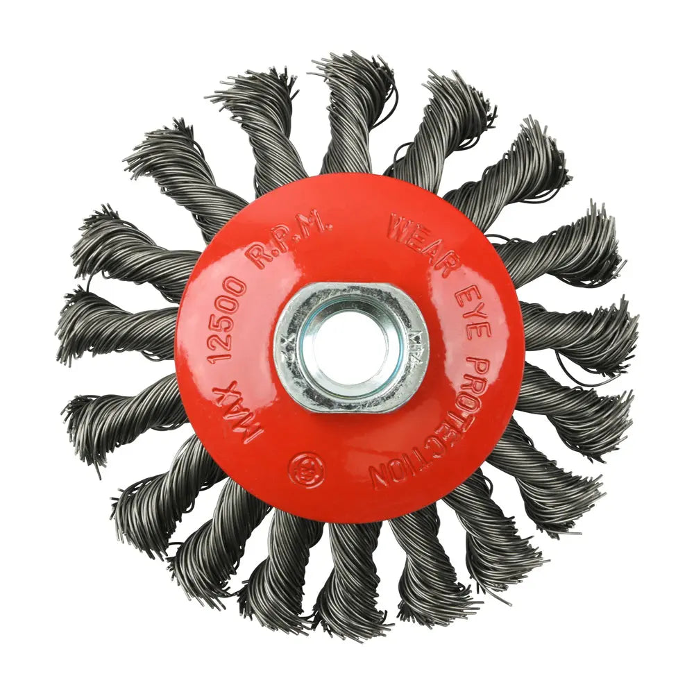 Timco Angle Grinder Bevel Brush - Twisted Knot Steel Wire Timco