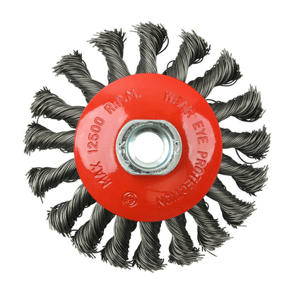 Timco Angle Grinder Bevel Brush - Twisted Knot Steel Wire - Diameter mm 100 - Wire Thickness mm 0.5