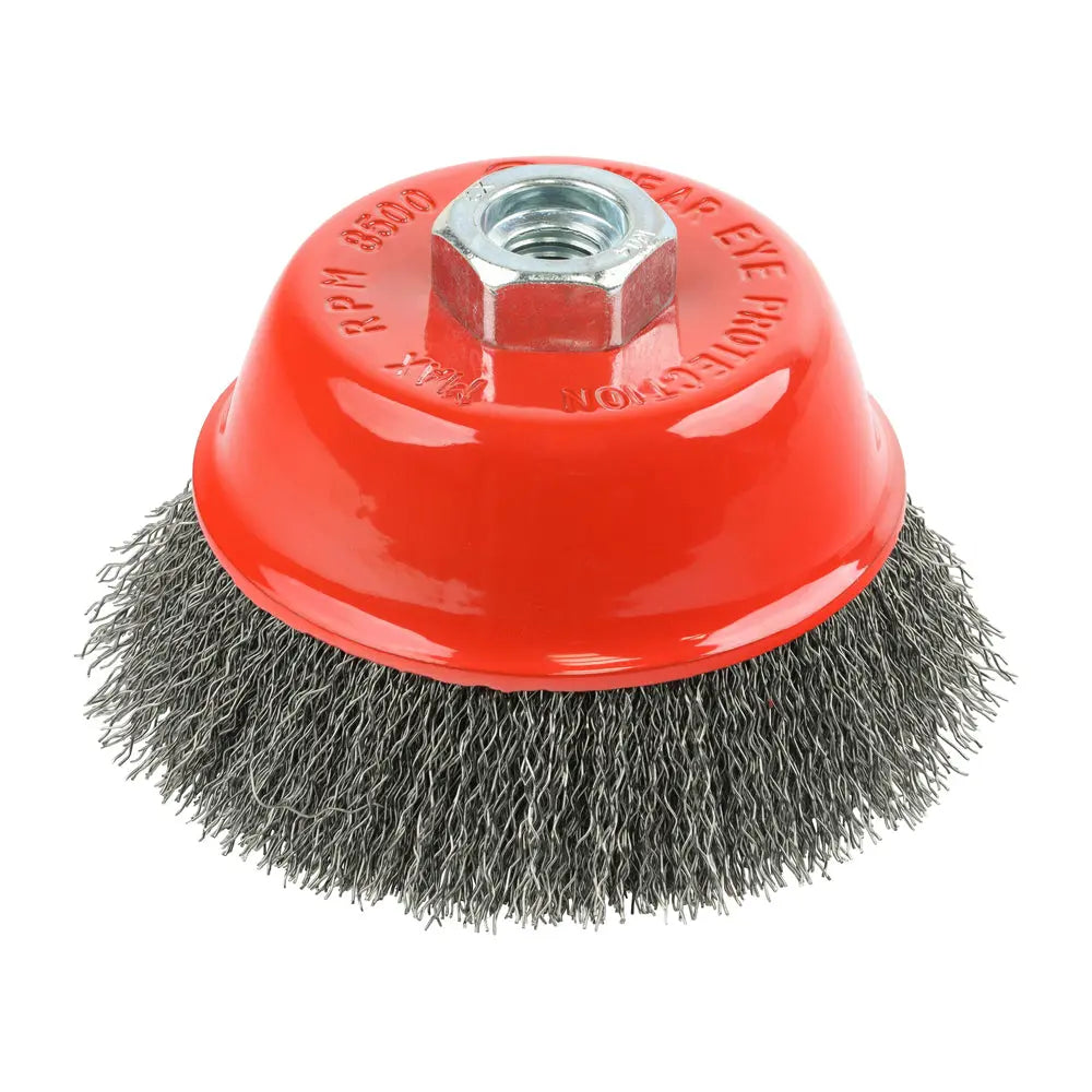 Timco Angle Grinder Cup Brush - Crimped Steel Wire | 100mm Timco