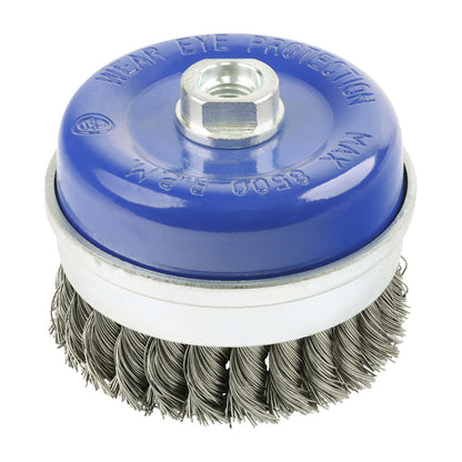 Timco Angle Grinder Cup Brush - Twisted Knot Stainless Steel - Diameter mm 100 - Wire Thickness mm 0.5