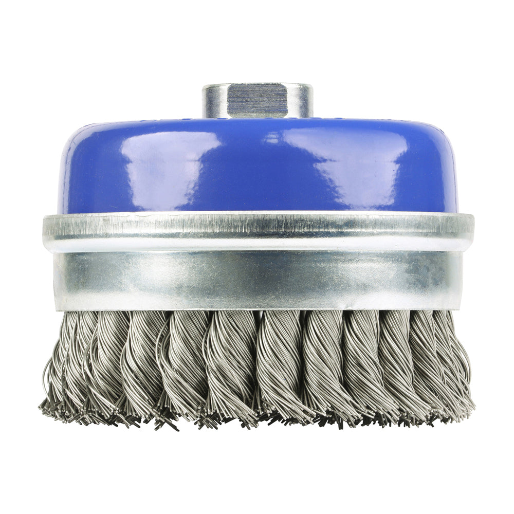 Timco Angle Grinder Cup Brush - Twisted Knot Stainless Steel - Diameter mm 100 - Wire Thickness mm 0.5