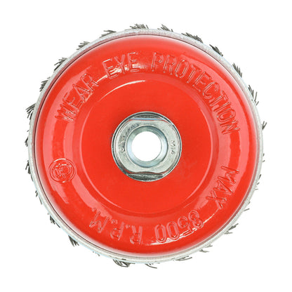 Timco Angle Grinder Cup Brush - Twisted Knot Steel Wire - Diameter mm 100 - Wire Thickness mm 0.5